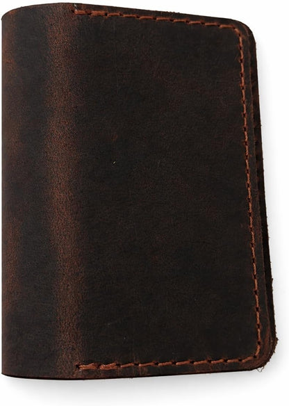 Leather Journal Cover for 2.5 x 4 Inches Pocket Notebooks – Handmade Refillable Mini Notebook Cover – Compatible with Outus, Qeeenar & Similar Small Journals, Travel Memo Pads & Pocket Diaries
