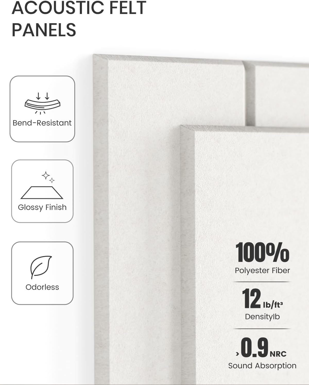 Fluxynara Large Felt Bulletin Board 48" x 36" Cork Board Alternative-12 Pack with 70 Safe Removable Adhesive Tabs, Cork Boards for Walls Cork Board for Home Office Classroom Pin Board (Oatmeal)