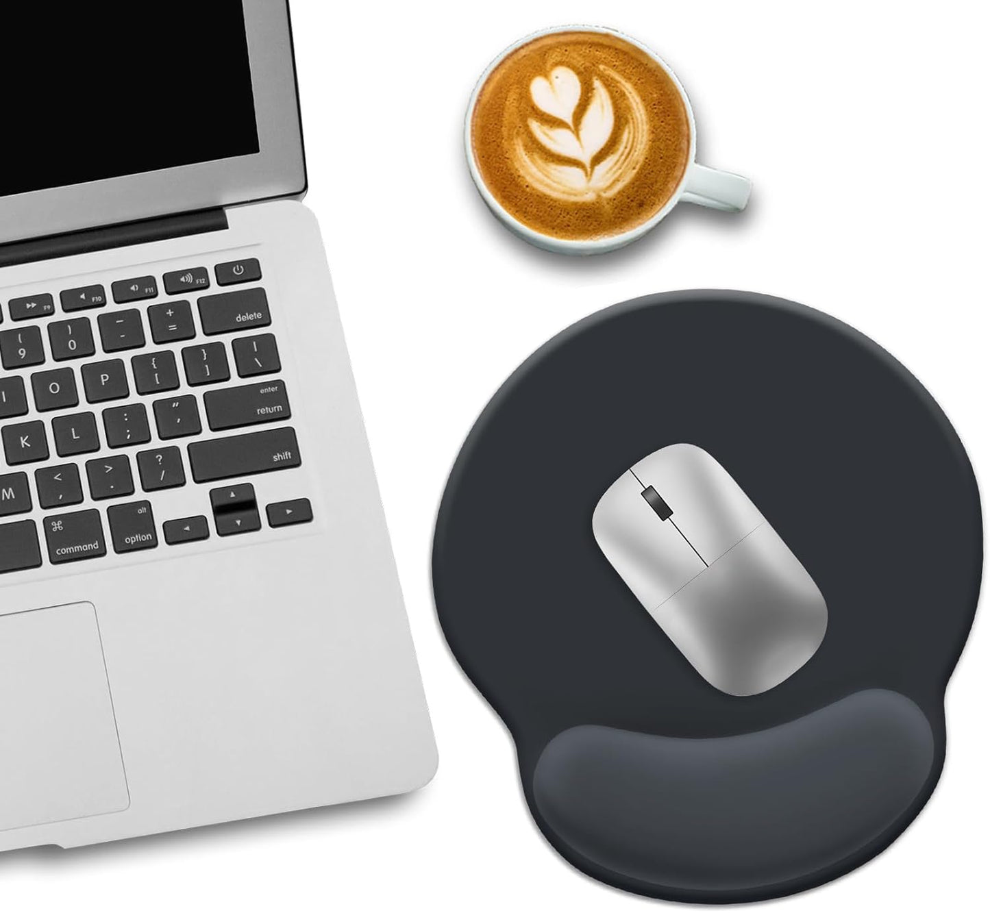 LIMKRIAN Cat Ergonomic Mouse Pad with Wrist Rest, Gaming Mouse Pad with Wrist Support, Funny Mouse Pads for Desk, Computer Mousepad with Non-Slip Pain Relief PU Base, Cute Office Desk Accessories