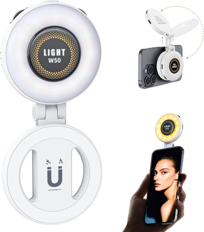 Ring Light for Computer Video Conference - Webcam Light for Monitor Clip On Remote Working Distance Learning Zoom Call Self Broadcasting and Live Streaming Influencer Light Laptop Video Conferencing