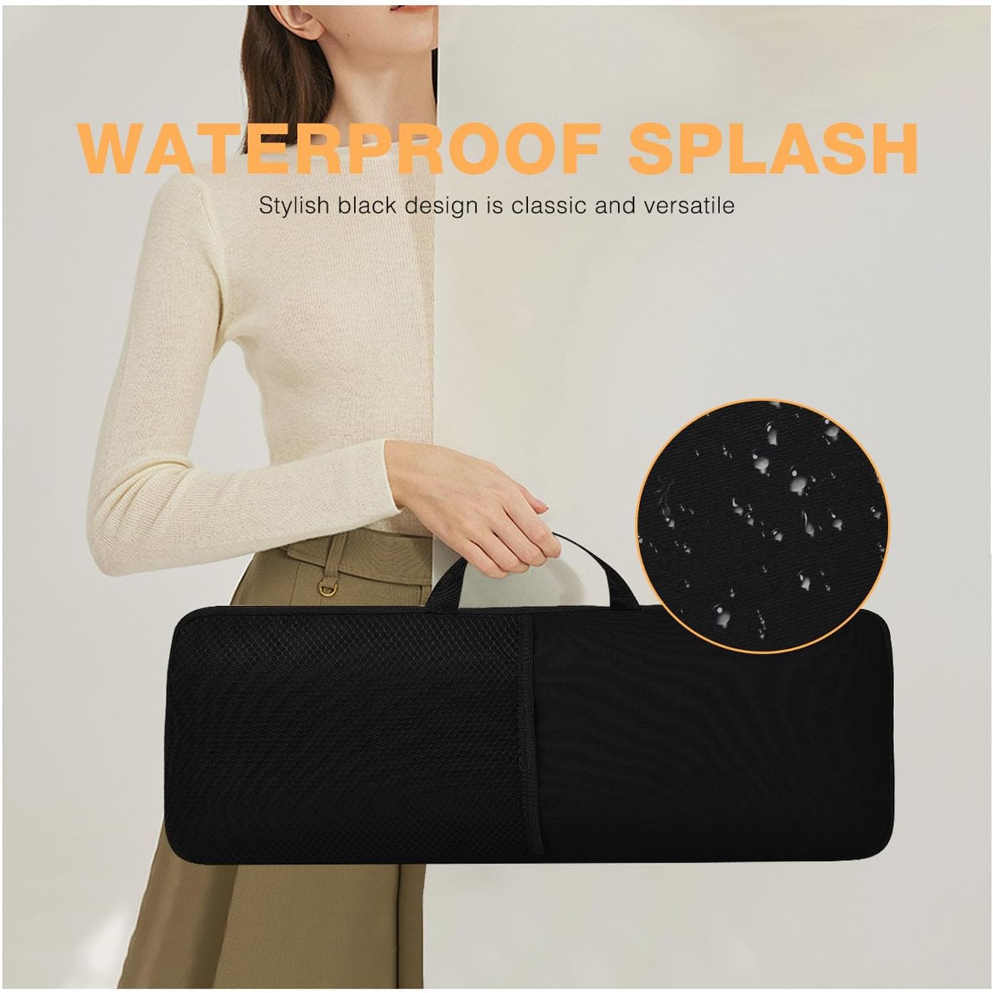 Wireless Keyboard Mouse Sleeve Travel Case,for Logitech Mk345 Wireless Keyboard,Mouse Storage and Cable Storage Pouch,Soft Neoprene Dust and water resistant bag(Black)