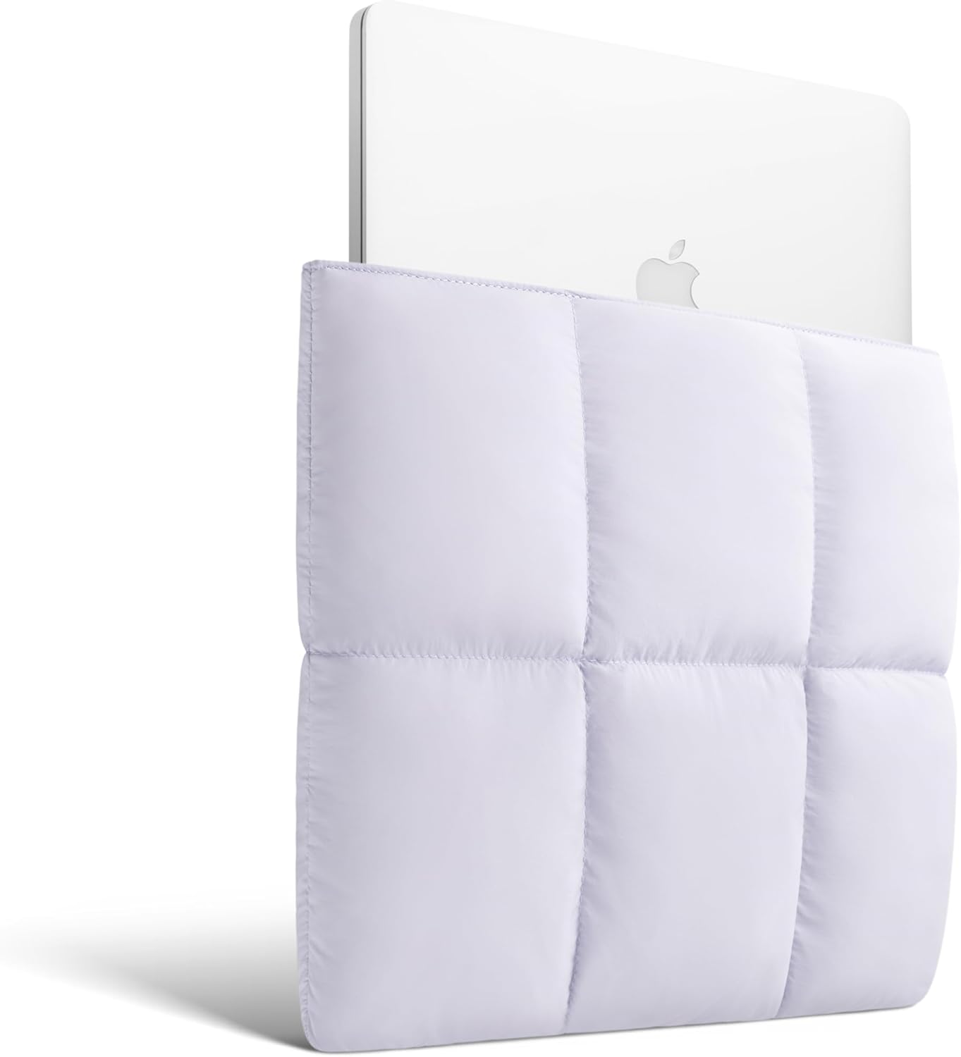 Comfyable Puffy Laptop Sleeve 13 Inch 14 Inch, Quilted Puffer Laptop Carrying Case for Women, Pillow Case Compatible with MacBook Air/Pro M5 M4 M3 M2 Pro/Max 2026, 13" MacBook Neo A18, Rice | Puffy