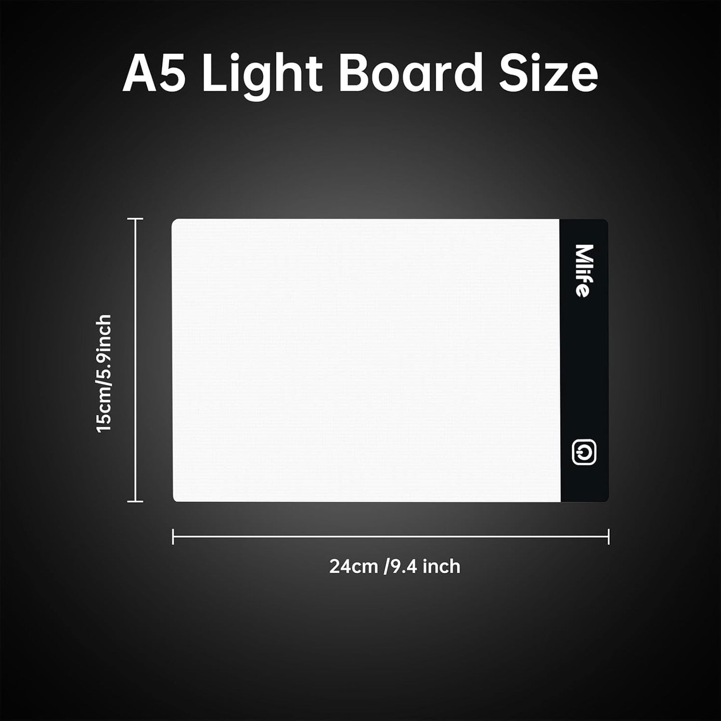 Mlife A2 LED Light Pad for Diamond Art Painting Light Board with 3 Brightness, Tracing Light Board with USB Cable & 4 Fasten Clips for Sketching, Animation, Drawing, Diamond Art Painting Supplies