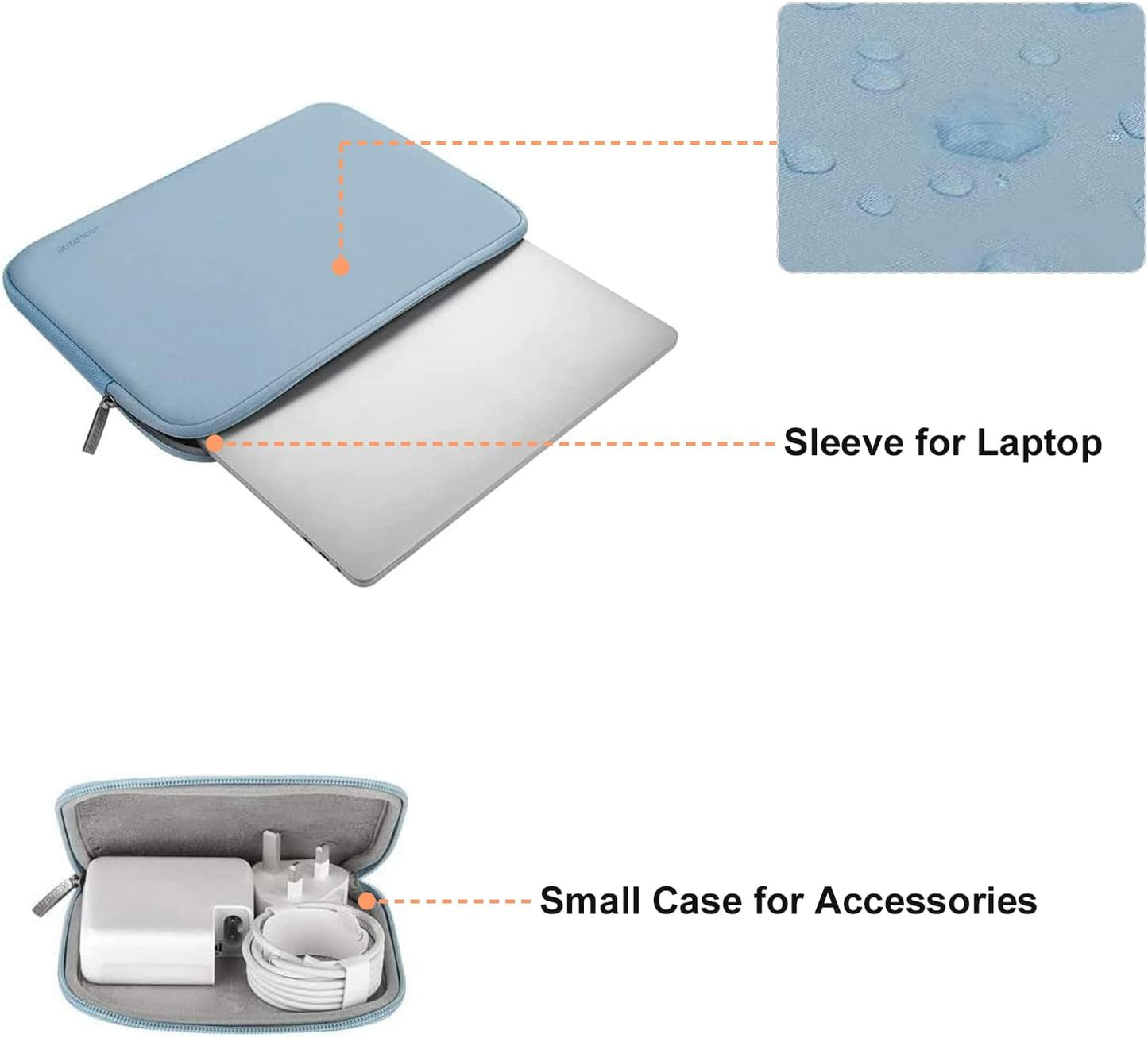 MOSISO Laptop Case 13.3 inch, 13-13.3 inch Laptop Sleeve Bag Compatible with MacBook Air/Pro 13/Pro 14 M5 M4 M3 M2 M1, HP Dell ASUS Lenovo, Neoprene Computer Sleeve Bag with Small Case, Baby Pink - Colors B