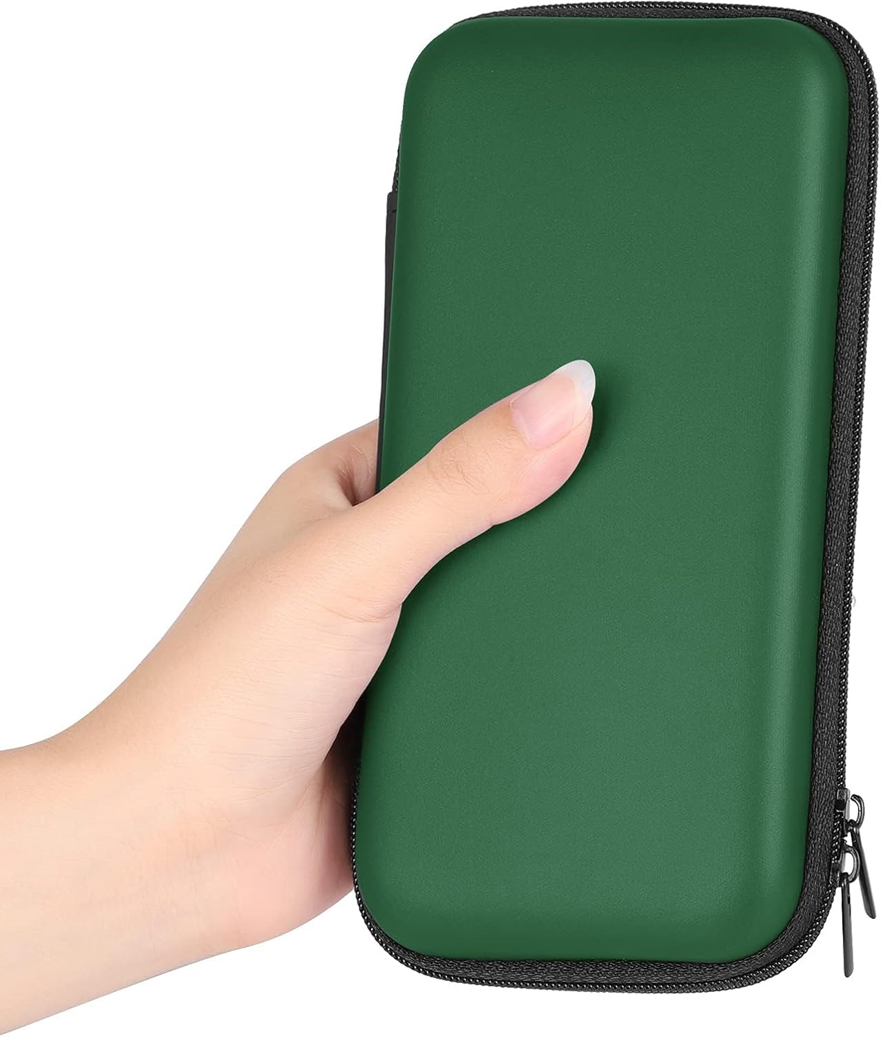 iMangoo Travel Essential Electronics Organizer Pouch Charger Case, Shockproof Dual Zipper Power Bank Cables Tech Accessories Purse, Men & Women Travel Must Have Storage Bag, 6.5x3.2x1 inch Rose Gold