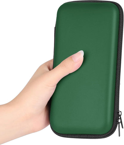 iMangoo Travel Essential Electronics Organizer Pouch Charger Case, Shockproof Dual Zipper Power Bank Cables Tech Accessories Purse, Men & Women Travel Must Have Storage Bag, 6.5x3.2x1 inch Rose Gold