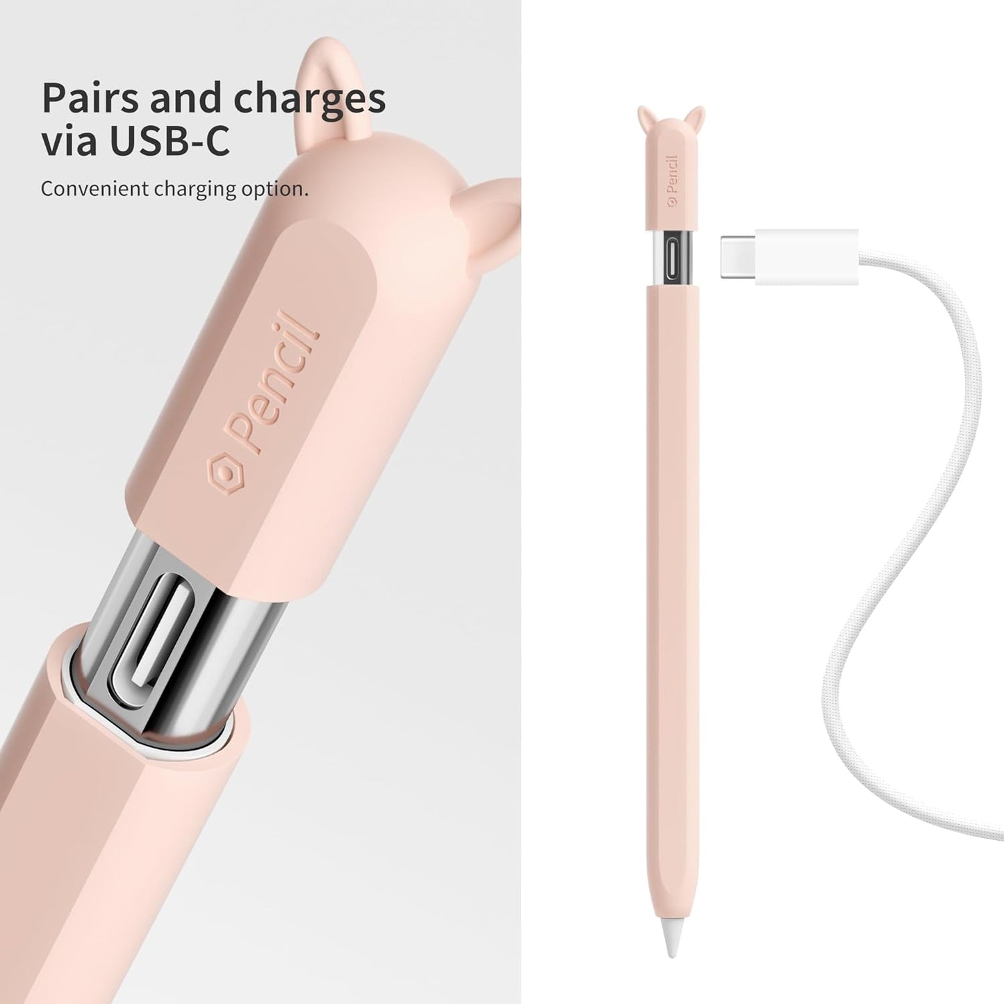 ELETIUO Silicone Case Compatible with Apple Pencil (USB-C),Protective Holder Grip Sleeve with Cap Accessories,Anti-Slip Cover Supports Magnetic Compatible with Apple Pencil 3rd Generation,Carrot