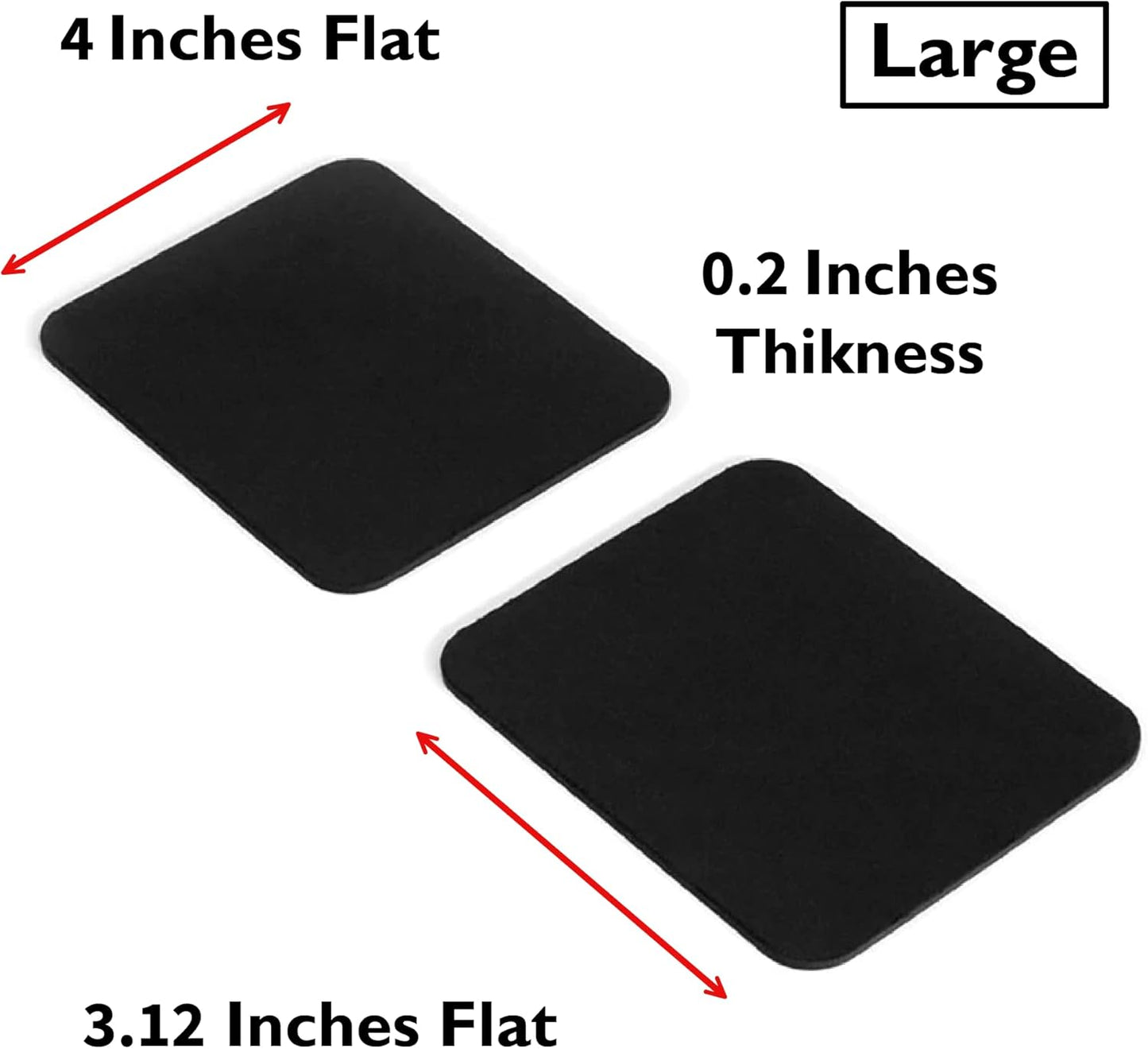 GRIFITI Small Slim Palm Pads Notebook Wrist Rest with Tacky Silicone Reposition Ergonomic Carpal Tunnel Resting Support for Computer MacBook & Laptop Keyboard Typing Pad (2 Small 3 x 2.75 inches)