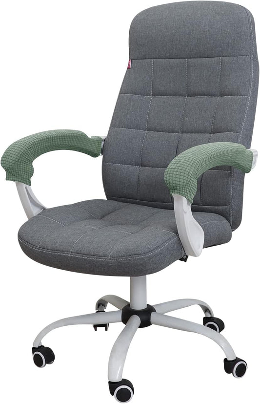 FORCHEER Office Chair Armrest Covers 12-15 Inch Velvet Elastic Black Arm Rest Covers for Desk Computer Chairs Washable