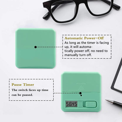 Cube Timer, Kids Timer with Gravity Sensor Flip 15 20 30 60 Mins Countdown Settings for ADHD, Time Management, Classroom, Productivity Workout, Kitchen, Cooking, Study (Pink)