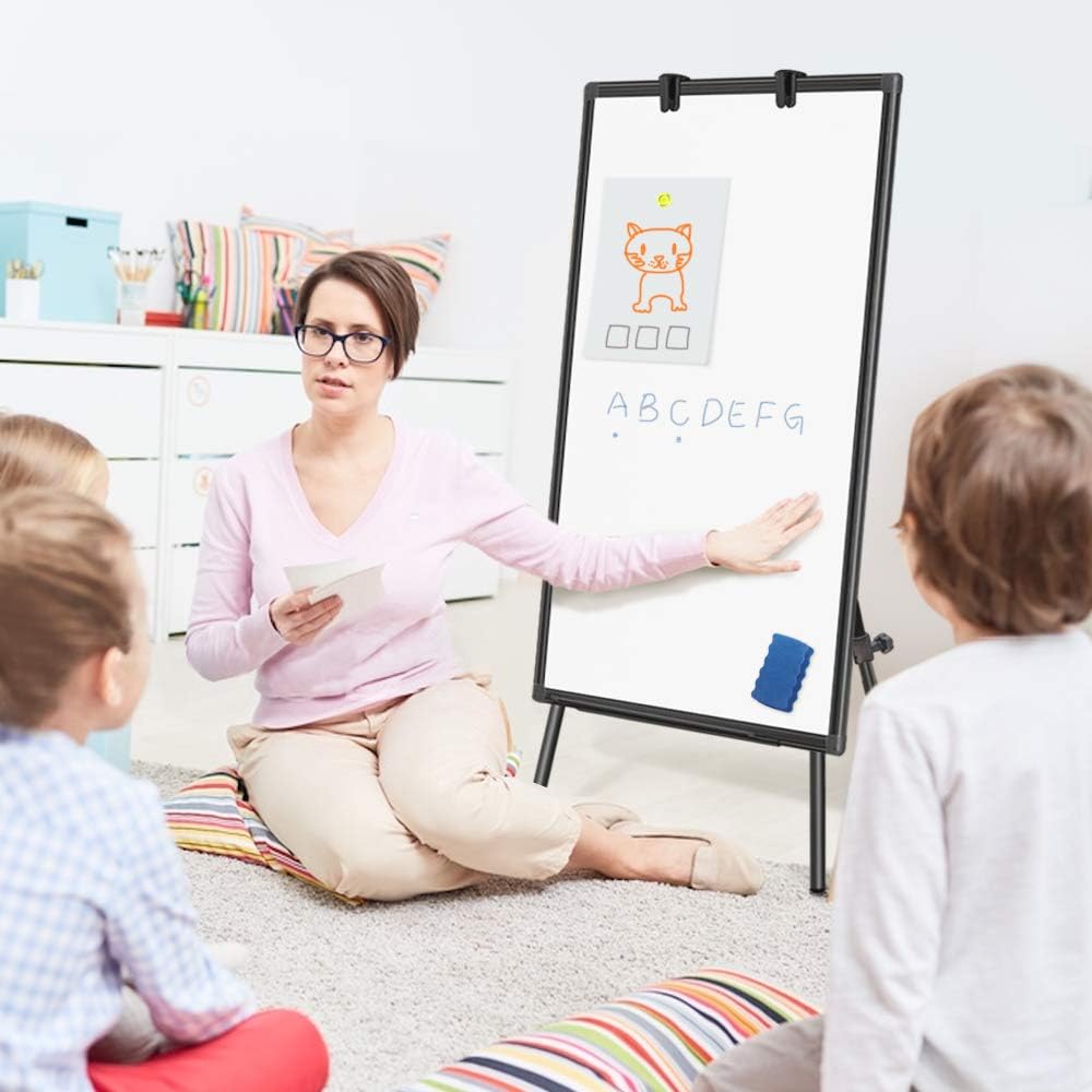 Easel Whiteboard - Magnetic Portable Dry Erase 36 x 24 Tripod Height Adjustable, 3' x 2' Flipchart Easel Stand White Board for Office or Teaching at Home & Classroom (36x24 White)