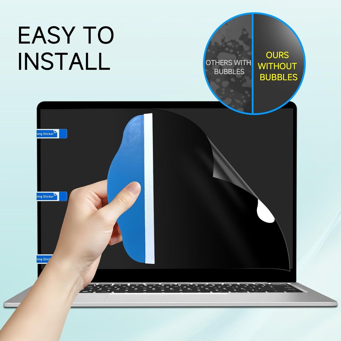 Laptop Privacy Screen 14 Inch 16:9 Aspect Ratio, Laptop Screen Privacy Shield Compatible With Lenovo Hp Dell Acer Asus Thinkpad Envy Xps, Removable Anti Glare Blue Light Computer Filter Protector
