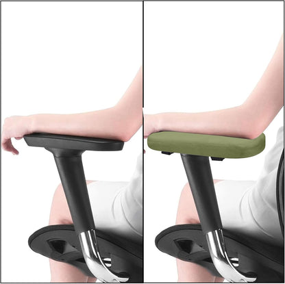 MOSISO Chair Armrest Pads (2 Pack), Memory Foam Home/Office Chair Arm Rest Covers Comfy Computer Gaming Elbow Cushion Removable Washable Elbow Support Forearm Pressure Relief, Black