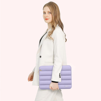 MOSISO Laptop Case 13.3 inch,13-13.3 inch Puffy Laptop Sleeve Compatible with MacBook Neo/Air 13.6 M5 M4 M3 M2 M1/Pro 13/14,HP Dell ASUS Lenovo,Polyester Horizontal Bag with Small Case, Sand