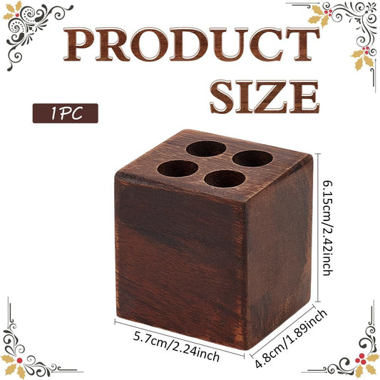 MAYJOYDIY Walnut Horizontal Pen Holder Rectangle Pen Holder Wooden Desk Organizer Pencil Holder with 6 Groove Stylish Vintage Fountain Pen Tray for Home Office Classroom Desktop Accessories