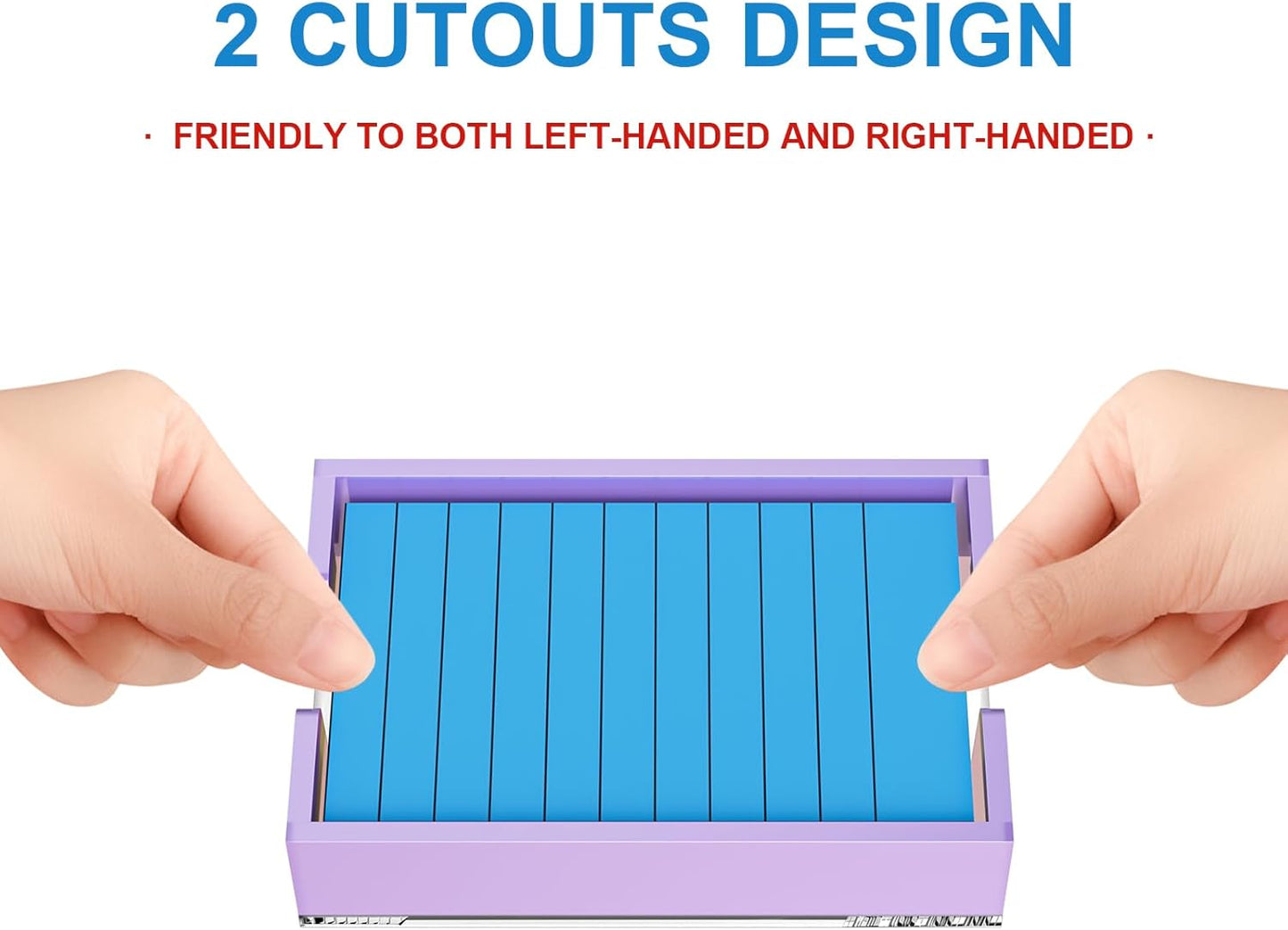 WINFFOR Acrylic Notepad Holder Dispenser - 4x6 in Sticky Note Memo Holder Self-Stick Note Pad Organizer (W/O Pads) Office Desk Accessories School Supplies, Crystal Clear