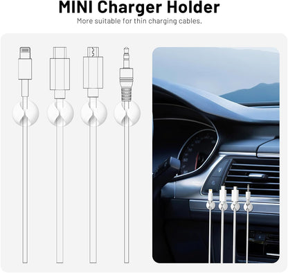 12 Pack Cable Clips, Znben Cord Organizer Holder Adhesive Cable Management Charger Wire Holder Clips for Desk, Home, Office, Car, Cubicle, Nightstand Black