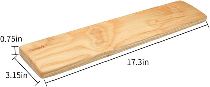 Wooden Keyboard Wrist Rest, Keyboard Wooden Palm Rest，Keyboard Wrist Rest Pad, Solid Wood Mouse Pad Wrist Guard, Ash Wood Wrist Rest, Wrist Pad for Keyboard, (Fraxinus Excelsior,11.8in)