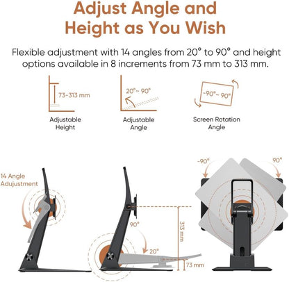 XPPen ACS15 Adjustable Drawing Tablet Stand Monitor,Adjustable VESA Mount Desk Stand for Artist Pro 19 Gen2