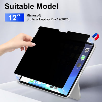 13.8 Inch Magnetic Privacy Screen for Microsoft Surface Laptop 7, Removable Anti Glare Screen Protector, Blue Light Computer Filter, Anti Spy Easy Install