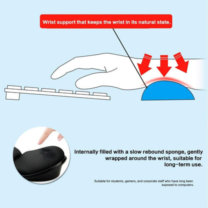 Memory Foam Mouse, Keyboard Wrist Rest Pad Anti-Skid Mousepad Support Mat for Office Computer Laptop Mac- Durable Comfortable Lightweight Easy Typing Pain Relief (Gray)