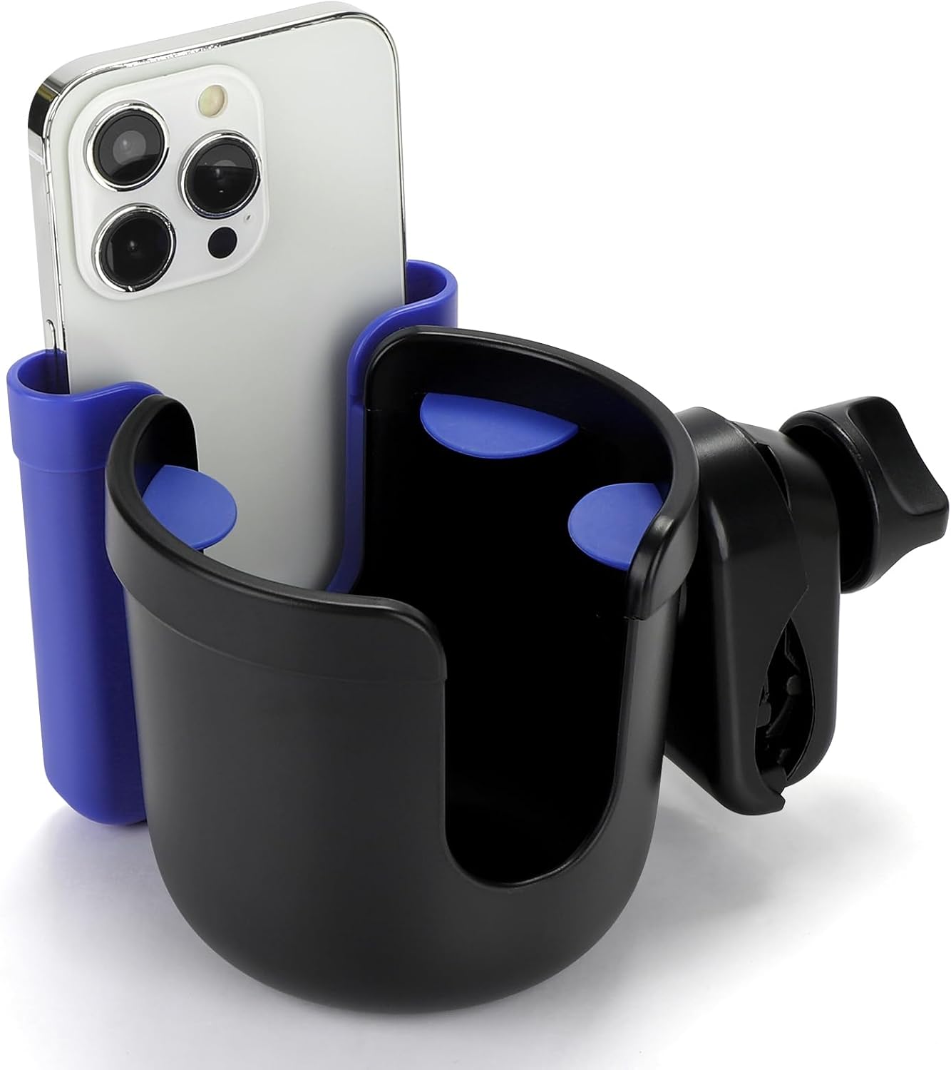 Accmor 2-in-1 Walker Cup Holder with Phone Holder, Wheelchair Cup Holder, Rollator Cup Holder, Cup Phone Holder for Walker, Wheelchair, Rollator, Mobility Scooter