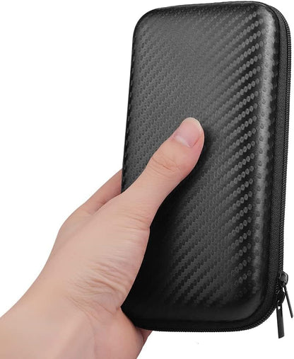 iMangoo Travel Essential Electronics Organizer Pouch Charger Case, Shockproof Dual Zipper Power Bank Cables Tech Accessories Purse, Men & Women Travel Must Have Storage Bag, 6.5x3.2x1 inch Rose Gold