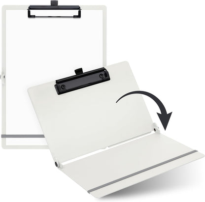 Sax Folding Clipboard Blueberry Clipboard A4 to A5 Portrait and Landscape Format Ideal for Travel and Business Holds 30 Sheets Includes Elastic Closure Band and Pen Loop Durable & Shockproof