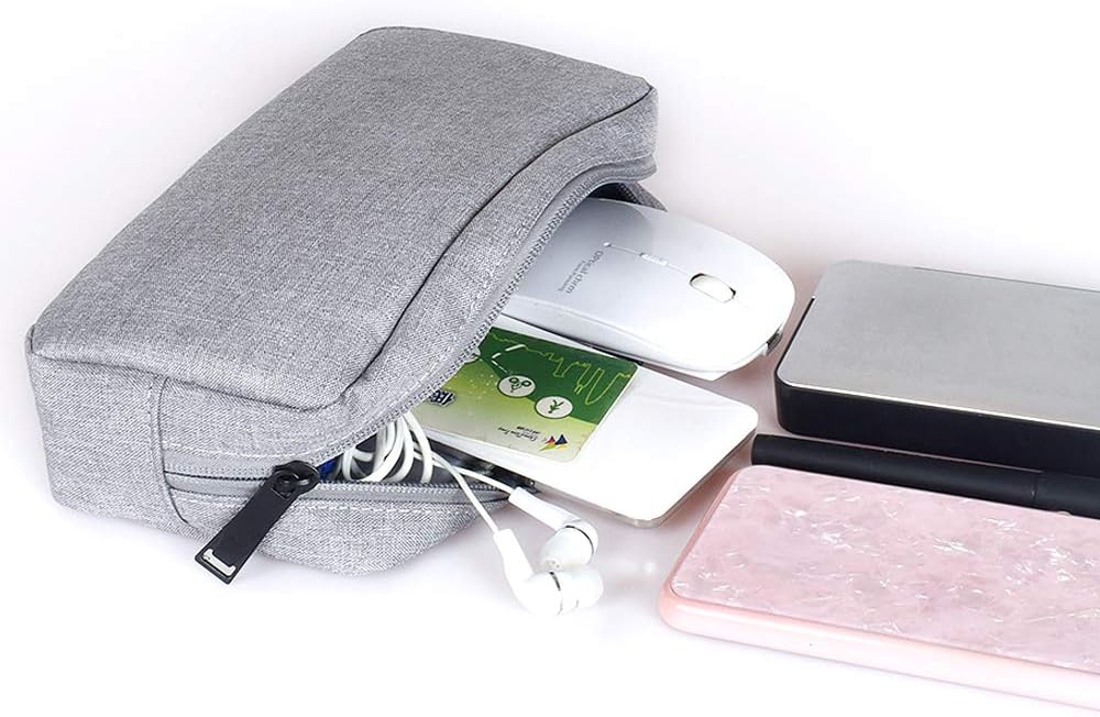 Universal Electronics/Accessories Soft Carrying Case Bag, Durable & Light-weight,Suitable for Out-going, Business, Travel and Cosmetics Kit (Small-Black)