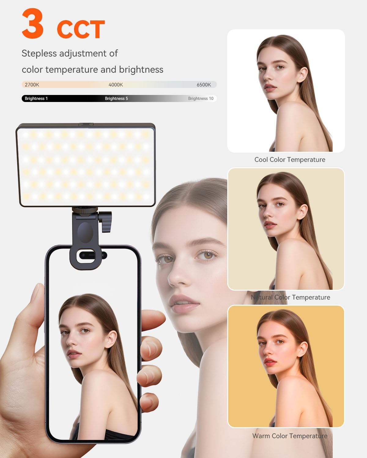 Ring Light for Computer Video Conference - Webcam Light for Monitor Clip On Remote Working Distance Learning Zoom Call Self Broadcasting and Live Streaming Influencer Light Laptop Video Conferencing