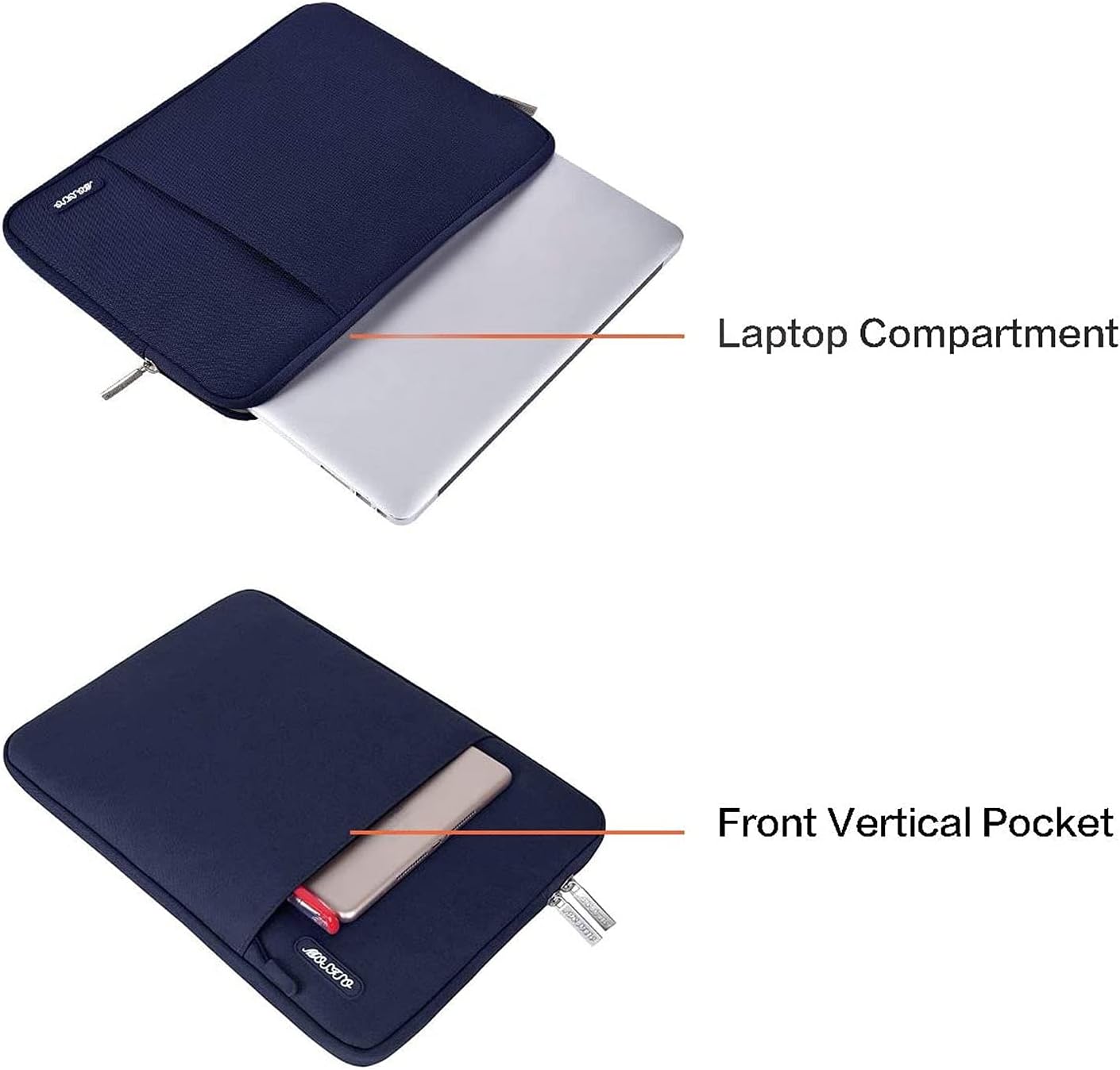MOSISO Laptop Case 13.3 inch, 13-13.3 inch Laptop Sleeve Compatible with MacBook Air/Pro 13/Pro 14 M5 M4 M3 M2 M1, HP Dell ASUS Lenovo,Polyester Vertical Computer Sleeve Bag with Pocket, Antique Green - Colors B