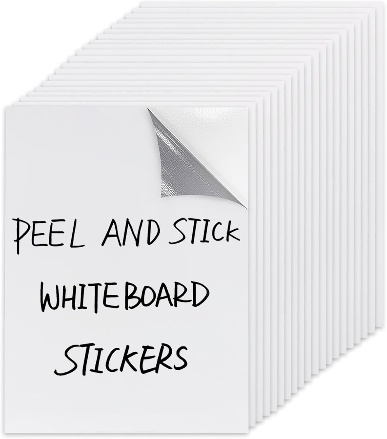 Dry Erase Board Sticker- Whiteboard Stickers-8.27''x11.69'' Removable Dry Erase Sheets- Fridge Dry Erase Paper for Wall/Desk/Refrigerator/Door/Locker/Home/Office/Classroom (White-2Pcs)