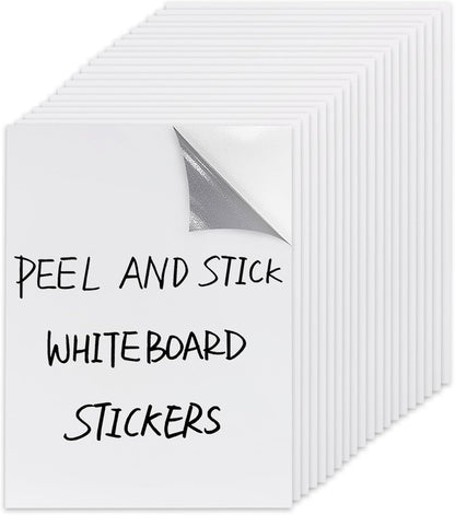 Dry Erase Board Sticker- Whiteboard Stickers-8.27''x11.69'' Removable Dry Erase Sheets- Fridge Dry Erase Paper for Wall/Desk/Refrigerator/Door/Locker/Home/Office/Classroom (White-2Pcs)