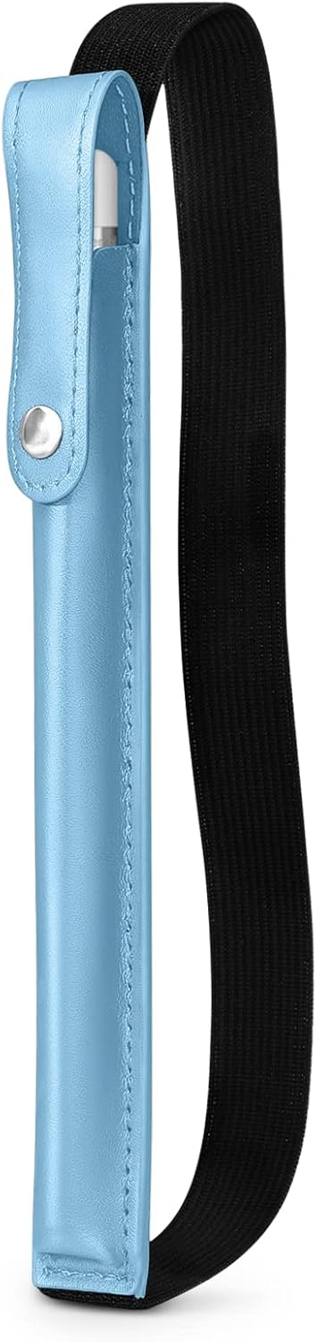 DTTO Pencil Holder for Apple Pencil 2nd & 1st Generation Case, New Apple Pencil Pro & USB-C Sleeve, Ultra-Thin Elastic Stylus Protective Pouch with Adhesive Attached to iPad, Pink Gold