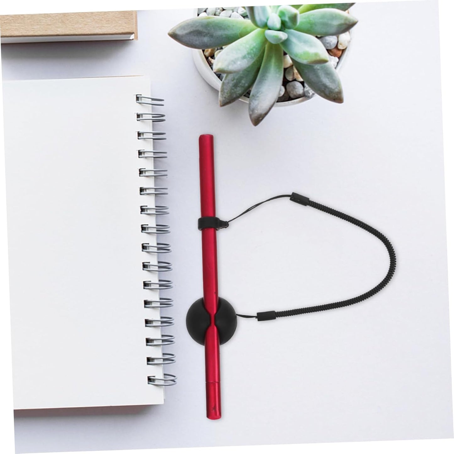 Stylus Fixing Rope with Silicone Holder 2 Pack Elastic Pen Lanyard for Tablet Desk Clipboard Office Use