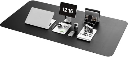 YSAGi Non-Slip Leather Desk Pad, Waterproof Laptop Computer Desk Keyboard Mat, Table Protector Blotter Mat, Large Mouse Pad for Office/Work/Home/Decor(Black, 31.5" x 15.7")
