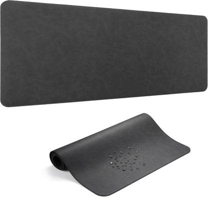 Leather Desk Pad Protector, Office Desk Mat, Large Laptop Mouse Pad, PU Non-Slip Desk Blotter, Waterproof Writing Pad, Computer Keyboard Mat for Desktop 39.4 x 17 inch (Brown)