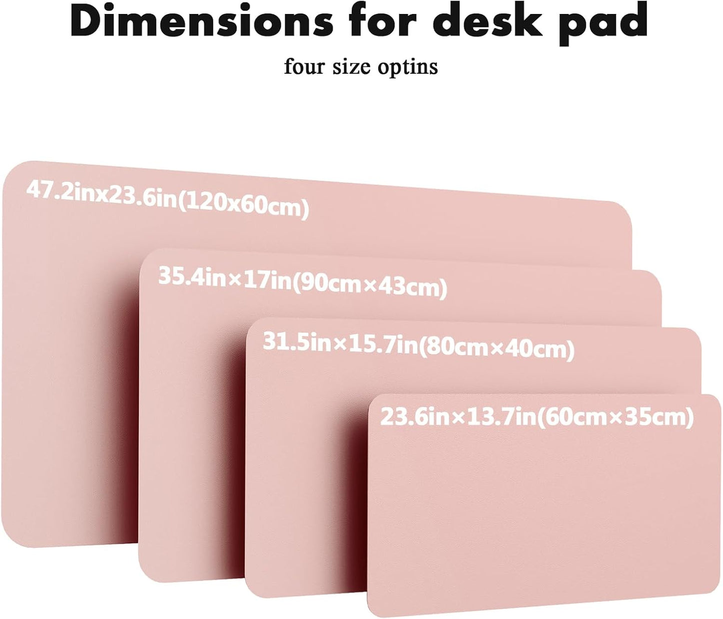 YSAGi Double-Sided Desk Pad, 31.5"x15.7"Leather Desk Mat, Eco Cork Desk Pad Protector,Large Mouse Pad,Waterproof Desk Blotter for Office/Home(Coffee)