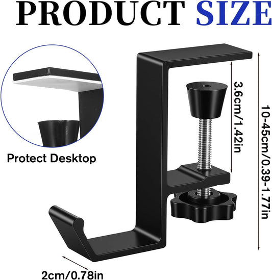 Ouligay Purse Table Hook Bag Hooks for Tables Clamp-On Under Desk Bag Hanger Students' Desk Hook with Adjustable Arm Women's Handbag and Purse Holder Holiday Decorations
