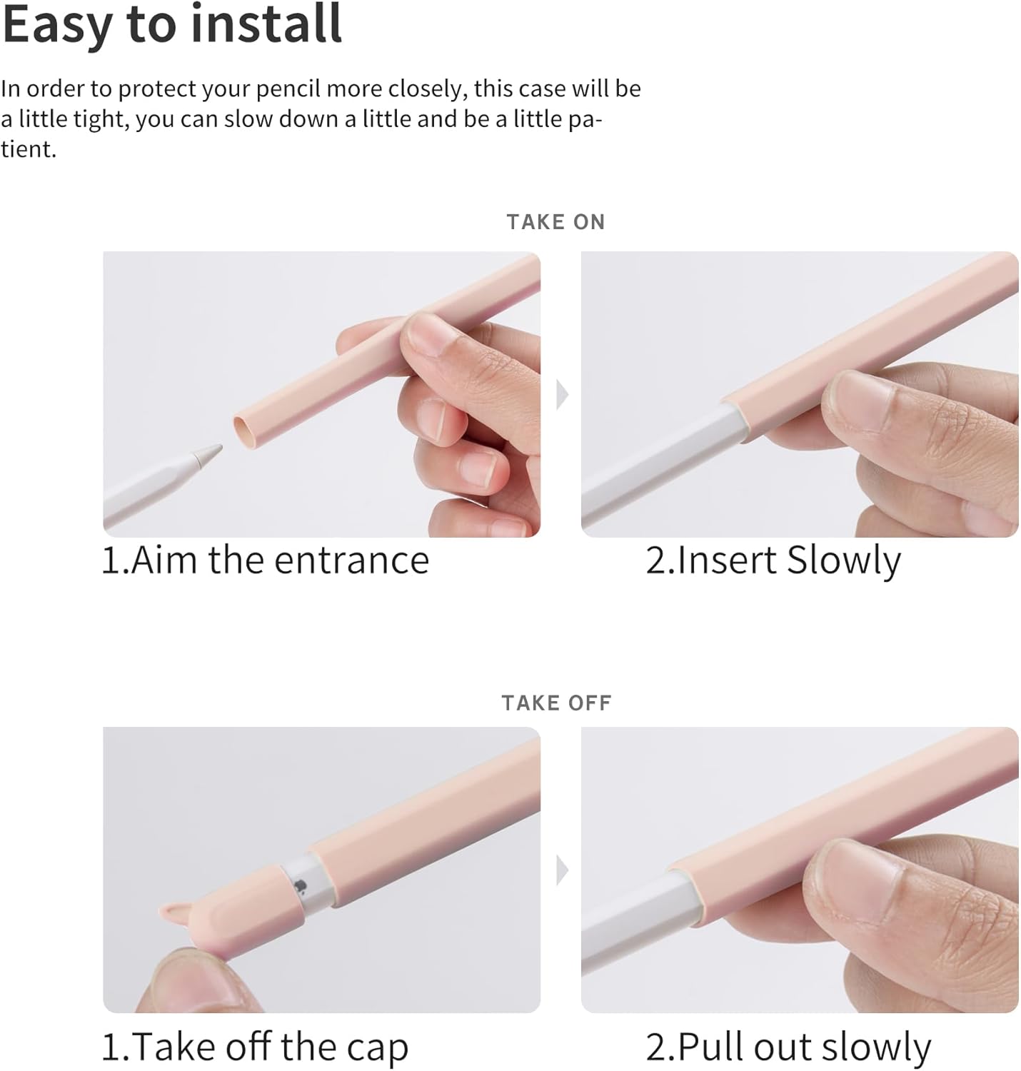 ELETIUO Silicone Case Compatible with Apple Pencil (USB-C),Protective Holder Grip Sleeve with Cap Accessories,Anti-Slip Cover Supports Magnetic Compatible with Apple Pencil 3rd Generation,Carrot