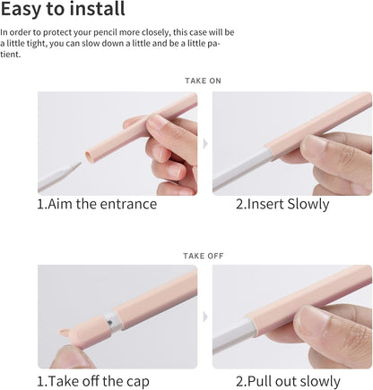 ELETIUO Silicone Case Compatible with Apple Pencil (USB-C),Protective Holder Grip Sleeve with Cap Accessories,Anti-Slip Cover Supports Magnetic Compatible with Apple Pencil 3rd Generation,Carrot