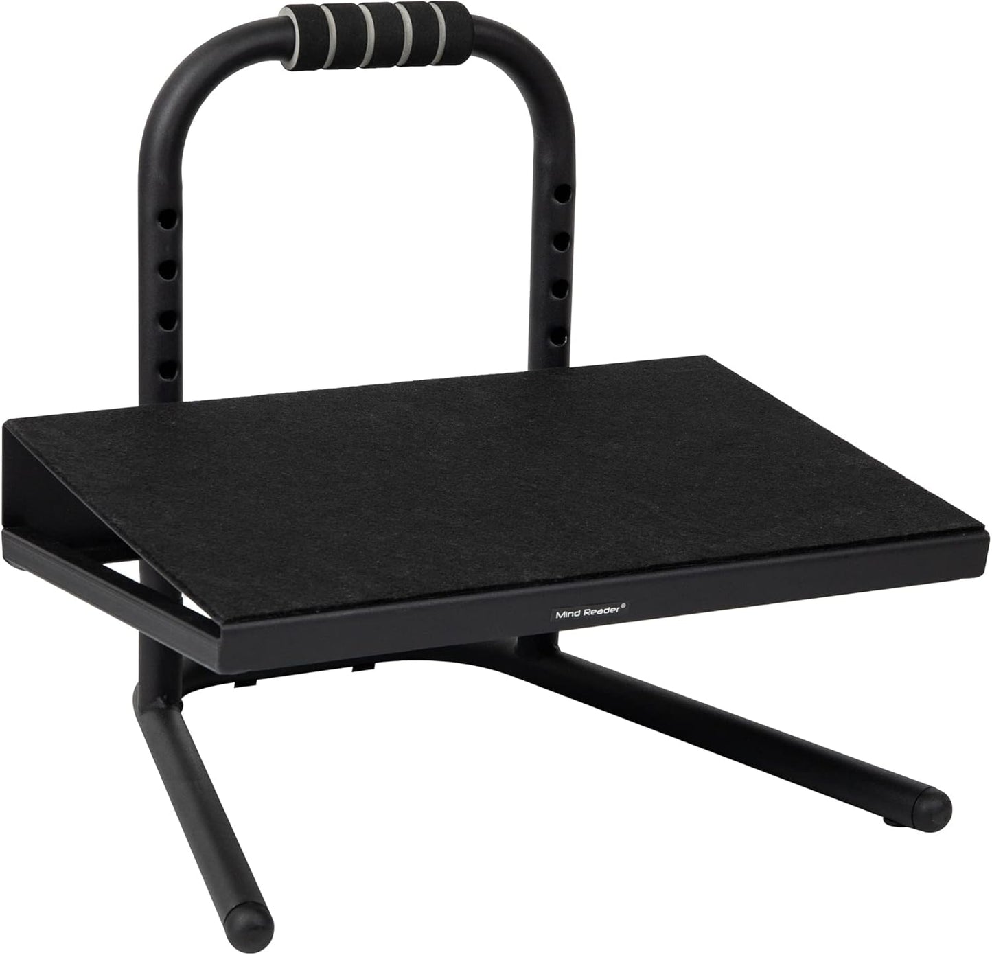 Mind Reader Foot Rest, Under Desk at Work, Ergonomic, Height Adjustable, Office, Plastic, Black