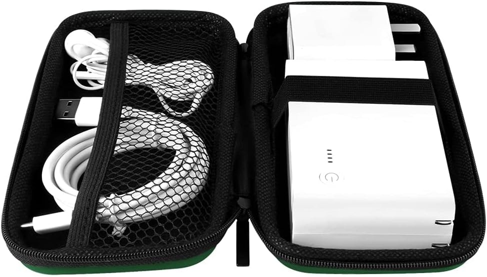 iMangoo Travel Essential Electronics Organizer Pouch Charger Case, Shockproof Dual Zipper Power Bank Cables Tech Accessories Purse, Men & Women Travel Must Have Storage Bag, 6.5x3.2x1 inch Rose Gold