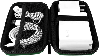 iMangoo Travel Essential Electronics Organizer Pouch Charger Case, Shockproof Dual Zipper Power Bank Cables Tech Accessories Purse, Men & Women Travel Must Have Storage Bag, 6.5x3.2x1 inch Rose Gold