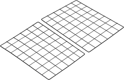 PATIKIL 24"x12" Wire Grid Panel, 2 Pack Wall Grid Decorative Panels Board Photo Pictures Display Decor Hanging Organizer for Home Office, Black