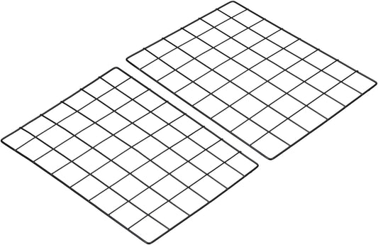 PATIKIL 24"x12" Wire Grid Panel, 2 Pack Wall Grid Decorative Panels Board Photo Pictures Display Decor Hanging Organizer for Home Office, Black