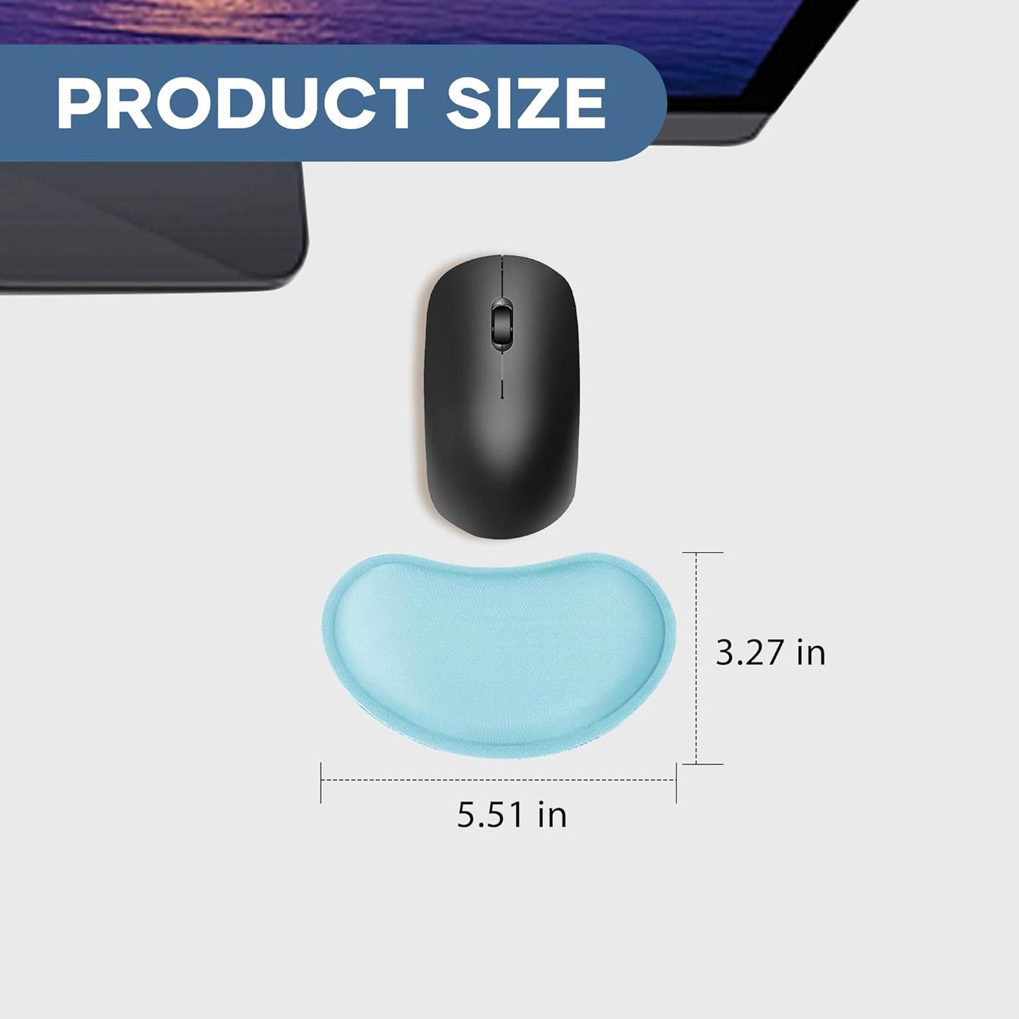 Office Ergonomic Memory Foam Computer Mouse and Keyboard Wrist Rest pad Support Carpal Tunnel, Wrist Rest for Keyboard and Mouse, Wrist Support Set