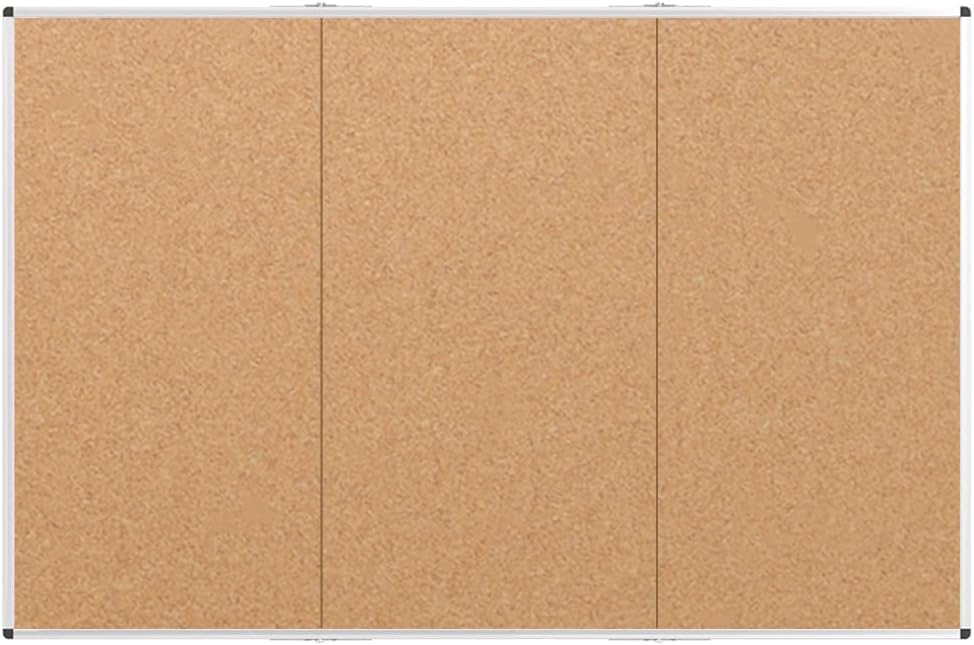 VIZ-PRO Cork Notice Board, 36 X 24 Inches, Silver Aluminium Frame