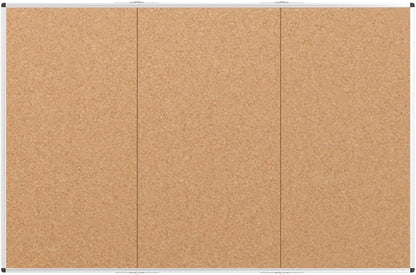 VIZ-PRO Cork Notice Board, 36 X 24 Inches, Silver Aluminium Frame