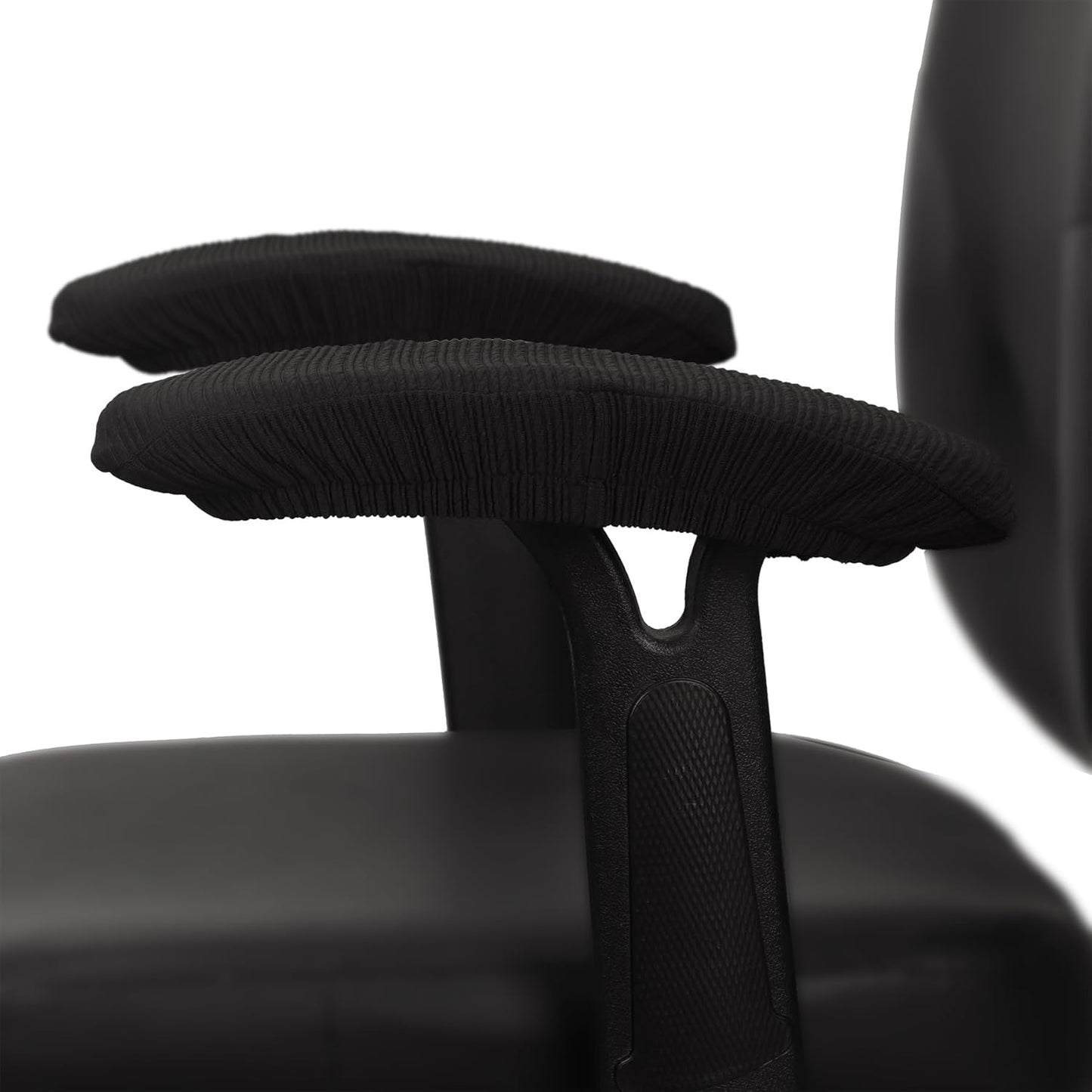 Melaluxe Stretch Office Chair Armrest Covers, Arm Rest Slipcovers (Black)
